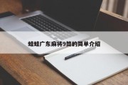 蛙蛙广东麻将9筒的简单介绍