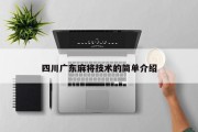 四川广东麻将技术的简单介绍
