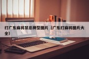 打广东麻将禁忌牌型图片（广东打麻将图片大全）