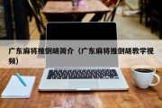 广东麻将推倒胡简介（广东麻将推倒胡教学视频）