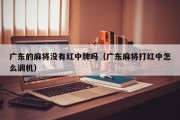 广东的麻将没有红中牌吗（广东麻将打红中怎么调机）