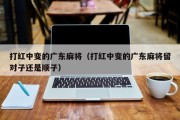 打红中变的广东麻将（打红中变的广东麻将留对子还是顺子）