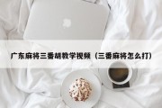 广东麻将三番胡教学视频（三番麻将怎么打）