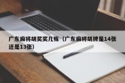 广东麻将胡奖奖几栋（广东麻将胡牌是14张还是13张）